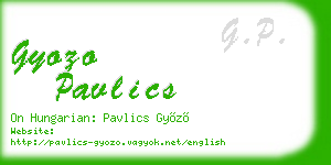 gyozo pavlics business card
